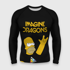 Мужской рашгард 3D с принтом Imagine Dragons Гомер Симпсон Рокер в Белгороде,  |  | dragons | gomer | homer | imagine | imagine dragons | simpson | simpsons | вообрази драконов | гомер | драгонс | дрэгонс | именджин | имэджин | рокер | симпсон | симпсоны