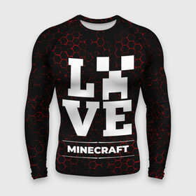 Мужской рашгард 3D с принтом Minecraft Love Классика в Белгороде,  |  | logo | love | minecraft | игра | игры | лого | логотип | майнкрафт | символ | соты