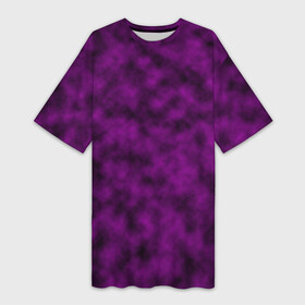 Платье-футболка 3D с принтом Черно пурпурная облачность в Белгороде,  |  | abstract pattern | purple | бордовый | облака | пурпурный | размытие | черный