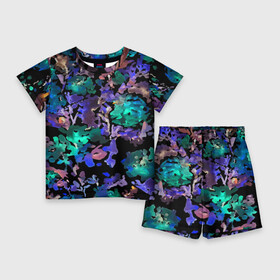 Детский костюм с шортами 3D с принтом Floral pattern  Summer night  Fashion trend 2025 в Белгороде,  |  | abstraction | fashion | flowers | neon | night | pattern | summer | trend | абстракция | лето | мода | неон | ночь | тренд | узор | цветы