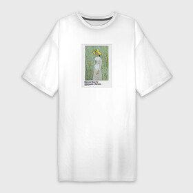 Платье-футболка хлопок с принтом Ван Гог Девушка в белом в Белгороде,  |  | Тематика изображения на принте: ван гог | вангог | винсент ван гог | девушка в белом | звездная ночь | ирисы | искусство | картина | художник | художники