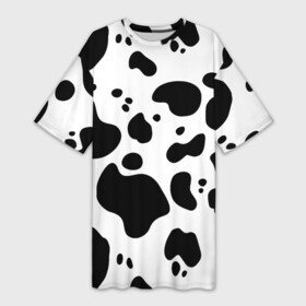 Платье-футболка 3D с принтом Пятна Далматина в Белгороде,  |  | 101 далматинец | далматин | далматинец | пятна далматинца | собаки