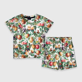 Детский костюм с шортами 3D с принтом Летний Фруктовый Сад в Белгороде,  |  | Тематика изображения на принте: fruits | summer | вишня | груши | киви | лето | сад | сливы | фрукты | яблоки