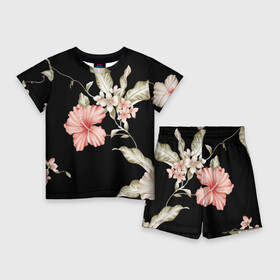 Детский костюм с шортами 3D с принтом Летняя ночь  Floral composition в Белгороде,  |  | composition | fashion | flowers | night | summer | композиция | лето | мода | ночь | цыеты