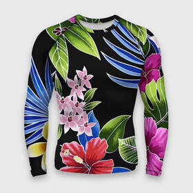 Мужской рашгард 3D с принтом Floral vanguard composition  Летняя ночь  Fashion trend 2035 в Белгороде,  |  | Тематика изображения на принте: composition | fashion | flowers | neon | night | summer | trend | композиция | лето | мода | неон | ночь | цветы