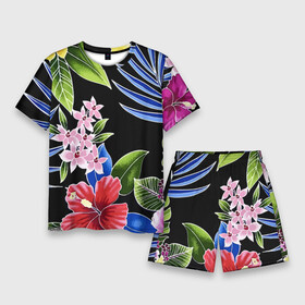 Мужской костюм с шортами 3D с принтом Floral vanguard composition  Летняя ночь  Fashion trend 2035 в Белгороде,  |  | composition | fashion | flowers | neon | night | summer | trend | композиция | лето | мода | неон | ночь | цветы