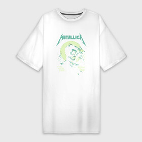 Платье-футболка хлопок с принтом Металлика art в Белгороде,  |  | alternative | metalica | metall | metallica | music | rock | альтернатива | металика | металл | металлика | музыка | рок
