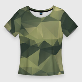 Женская футболка 3D Slim с принтом 3д полигоны  камуфляж в Белгороде,  |  | camouflage | геометрия | камуфляж | маскировка | ромбы
