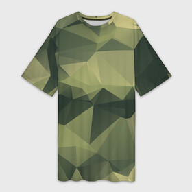 Платье-футболка 3D с принтом 3д полигоны  камуфляж в Белгороде,  |  | camouflage | геометрия | камуфляж | маскировка | ромбы