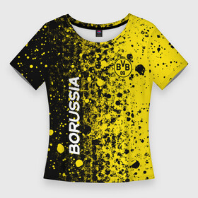 Женская футболка 3D Slim с принтом боруссия  краска в Белгороде,  |  | borussia | fc | football | football club | sport | боруссия | спорт | спортивные | униформа | фирменные цвета | фк | футбол | футбольный клуб