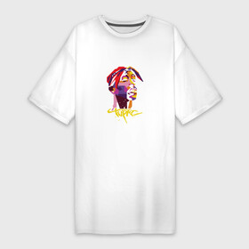Платье-футболка хлопок с принтом Tupac Color в Белгороде,  |  | 2pac | california | hiphop | music | rap | rip | shakur | thuglife | tupac | калифорния | музыка | рэп | рэпер | тупак | хипхоп | шакур