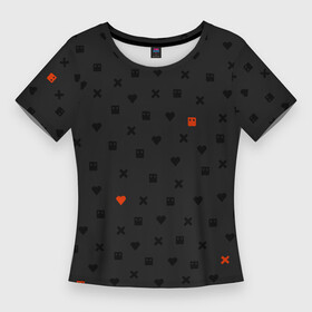 Женская футболка 3D Slim с принтом Love Death and Robots (black pattern) в Белгороде,  |  | love death and robots | анимация | кино | мультфильмы | паттерн | сериалы