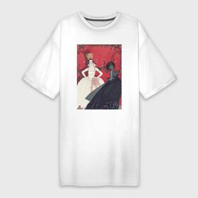 Платье-футболка хлопок с принтом Le Jour et La Nuit (Две модницы) в Белгороде,  |  | абстракция | винтаж | девушка | искусство | картина | классика | любовь | минимализм | мода | природа | цветы | экспрессионизм