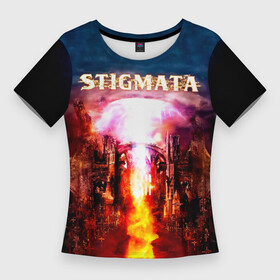 Женская футболка 3D Slim с принтом Stigmata альбом в Белгороде,  |  | stigmata | артём лоцких | группа | музыка | песни | рок | рок группа | стигмата | стигматы