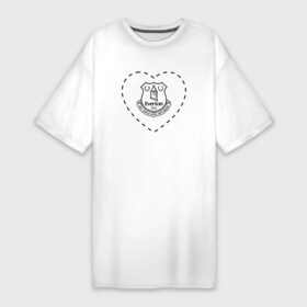 Платье-футболка хлопок с принтом Лого Everton в сердечке в Белгороде,  |  | club | everton | football | logo | love | клуб | лого | мяч | сердечко | символ | спорт | футбол | футболист | футболисты | футбольный | эвертон