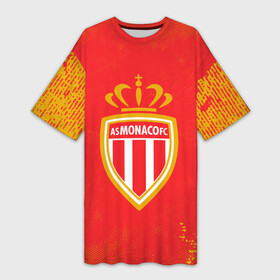 Платье-футболка 3D с принтом monaco  монако в Белгороде,  |  | club | football | logo | monaco | paint | брызги | клуб | краска | лого | монако | мяч | символ | спорт | форма | футбол | футболист | футболисты | футбольный