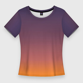 Женская футболка 3D Slim с принтом Sunset Gradient в Белгороде,  |  | градиент | закат | минимализм | переливы | переходы