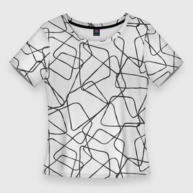 Женская футболка 3D Slim с принтом Трапеции На Белом Фоне в Белгороде,  |  | Тематика изображения на принте: abstraction | figure | geometry | isometric | pattern | shape | trapezoid | абстракция | геометрия | изометрический | трапеция | узор | фигура | форма