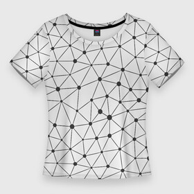 Женская футболка 3D Slim с принтом Географический Полигон в Белгороде,  |  | abstraction | figure | geometry | isometric | pattern | shape | trapezoid | абстракция | география | геометрия | изометрический | полигон | трапеция | узор | фигура | форма