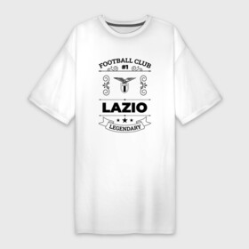 Платье-футболка хлопок с принтом Lazio: Football Club Number 1 Legendary в Белгороде,  |  | club | football | lazio | logo | клуб | лацио | лого | мяч | символ | спорт | футбол | футболист | футболисты | футбольный