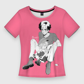 Женская футболка 3D Slim с принтом Сатио и Джо  Megalo Box в Белгороде,  |  | anime | joe | megalo box | nomad | sachio | аниме | анимэ | джо | мегалобокс | номад | сатио