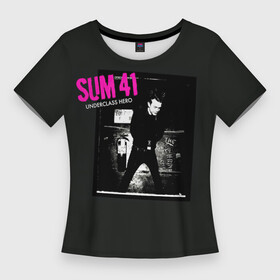 Женская футболка 3D Slim с принтом Underclass Hero  Sum 41 в Белгороде,  |  | deryck whibley | sum 41 | группа | дерик уибли | музыка | панк | панк рок | песни | рок | рок группа | сам 41 | сам фоти уан | сам фоти уансам | сам41 | сум 41 | сум41