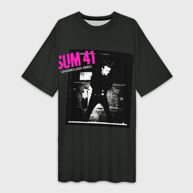 Платье-футболка 3D с принтом Underclass Hero  Sum 41 в Белгороде,  |  | deryck whibley | sum 41 | группа | дерик уибли | музыка | панк | панк рок | песни | рок | рок группа | сам 41 | сам фоти уан | сам фоти уансам | сам41 | сум 41 | сум41
