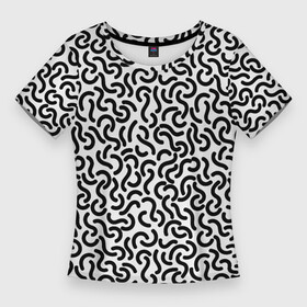 Женская футболка 3D Slim с принтом Органические Закруглённые Линии в Белгороде,  |  | abstraction | figure | geometry | isometric | pattern | shape | абстракция | геометрия | закруглённые | изометрический | линии | узор | фигура | форма