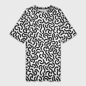 Платье-футболка 3D с принтом Органические Закруглённые Линии в Белгороде,  |  | Тематика изображения на принте: abstraction | figure | geometry | isometric | pattern | shape | абстракция | геометрия | закруглённые | изометрический | линии | узор | фигура | форма