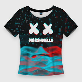 Женская футболка 3D Slim с принтом marshmello logo крапинки в Белгороде,  |  | face | logo | marsh | marshmallow | marshmello | marshmelo | mello | smile | лицо | лого | маршмеллов | маршмеллоу | маршмеллу | маршмело | маршмелов | маршмелоу | маска | музыка | рожица | символ | смайл | улыбка