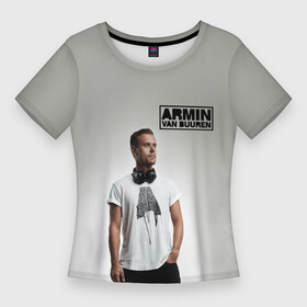 Женская футболка 3D Slim с принтом Армин ван Бюрен в Белгороде,  |  | a state of trance | armada | armin | armin van buuren | asot | buuren | dj | house | techno | trance | van | армин | армин ван бюрен | бюрен | ван | диджей | техно | транс | хауc