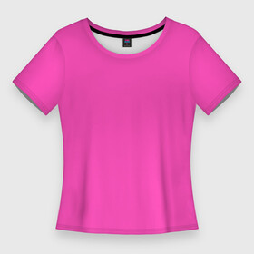 Женская футболка 3D Slim с принтом Яркий розовый из фильма Барби в Белгороде,  |  | костюм из фильма барби | розовый цвет | фильм барби | яркий розовый | ярко розовый цвет