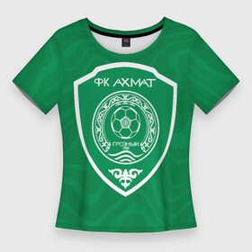 Женская футболка 3D Slim с принтом ФК АХМАТ  ЧЕЧНЯ в Белгороде,  |  | ahmat | fc | football | sport | ахмат | спорт | фк | футбол | футбольный клуб | чечня