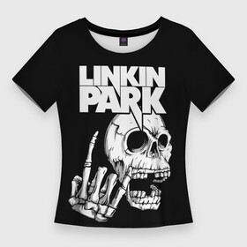 Женская футболка 3D Slim с принтом Linkin Park Череп в Белгороде,  |  | bennington | chester | chester bennington | linkin | linkin park | music | park | rock | бенингтон | линкин | линкин парк | музыка | парк | рок | череп | честер | честер беннингтон