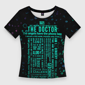 Женская футболка 3D Slim с принтом Tardis Doctor Who Memories в Белгороде,  |  | doctor who | sci fi | science fiction | tardis | доктор кто | научная фантастика | сай фай | тардис