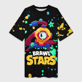 Платье-футболка 3D с принтом Otis Brawl Stars в Белгороде,  |  | brawl stars | faraotis | otis | otis brawl stars | бравл старс | отис | отис бравл старс | фараотис
