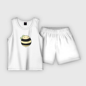 Детская пижама с шортами хлопок с принтом Круглая маленькая пчелка в Белгороде,  |  | Тематика изображения на принте: в полоску | круглая пчела | плечка | полосатая | пчела