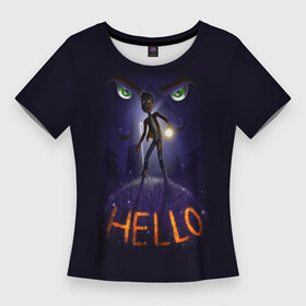 Женская футболка 3D Slim с принтом Hello Neighbor  Привет сосед HELLO в Белгороде,  |  | hello neighbor | видеоигра | игра | ник рот | привет сосед | сосед | теодор питерсон