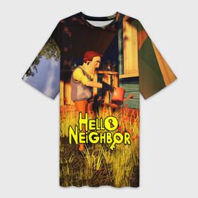 Платье-футболка 3D с принтом Hello Neighbor  Привет сосед  Сосед поливает в Белгороде,  |  | hello neighbor | видеоигра | игра | ник рот | привет сосед | сосед | теодор питерсон