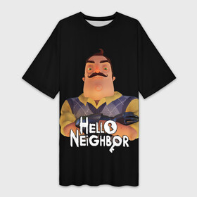 Платье-футболка 3D с принтом Привет сосед  Hello Neighbor в Белгороде,  |  | hello neighbor | видеоигра | игра | привет сосед | сосед | теодор питерсон