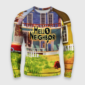 Мужской рашгард 3D с принтом Hello Neighbor: Дом в Белгороде,  |  | hello neighbor | видеоигра | игра | ник рот | привет сосед | сосед | теодор питерсон