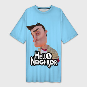 Платье-футболка 3D с принтом Привет сосед: Ник Рот в Белгороде,  |  | hello neighbor | видеоигра | игра | ник рот | привет сосед | сосед | теодор питерсон