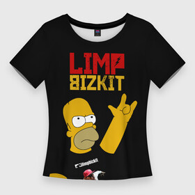 Женская футболка 3D Slim с принтом Limp Bizkit Симпсоны в Белгороде,  |  | bizkit | gomer | homer | limp | limp bizkit | music | rock | simpson | simpsons | бизкиты | гомер | лимп бизкит | лимпы | липкие письки | музыка | рок | рокер | симпсон | симпсоны