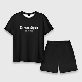 Мужской костюм с шортами 3D с принтом Daemon Spirit Black  Los Angeles в Белгороде,  |  | daemon spirit | los angeles | белый | женское | коллекция | мужское | надписи | чёрный | эстетика