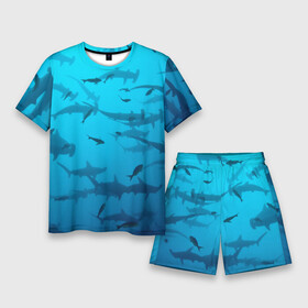 Мужской костюм с шортами 3D с принтом акулы  океан в Белгороде,  |  | shark | акула | акула молот | акулы | жители | клыки | море | морские | океан | рыба