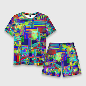 Мужской костюм с шортами 3D с принтом Vanguard fractal pattern в Белгороде,  |  | abstraction | fashion | fractal | glitch | pattern | vanguard | абстракция | авангард | глитч | мода | паттерн | фрактал