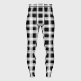 Мужские тайтсы 3D с принтом Black and white tartan check в Белгороде,  |  | Тематика изображения на принте: black and white | tartan | клетка | клетчатый узор | узор в клетку | черно белый | шотландка