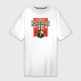 Платье-футболка хлопок с принтом Парад Рок Групп в Белгороде,  |  | death metal | heavy | heavymetal | metal | music | rock | rock n roll | roll | ги | дэт метал | дэтметал | инди | метал | музыка | рок | рок н ролл | ролл | хеви | хеви метал | хевиметал