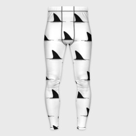 Мужские тайтсы 3D с принтом Плавники акул  паттерн в Белгороде,  |  | fin | minimalism | pattern | shark | акула | минимализм | паттерн | плавник