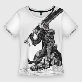 Женская футболка 3D Slim с принтом Берсерк Черный мечник в Белгороде,  |  | anime | armor | berserk | big sword | black swordsman | guts | knight | print | аниме | берсерк | большой меч | гатс | доспехи | принт | рыцарь | черный мечник